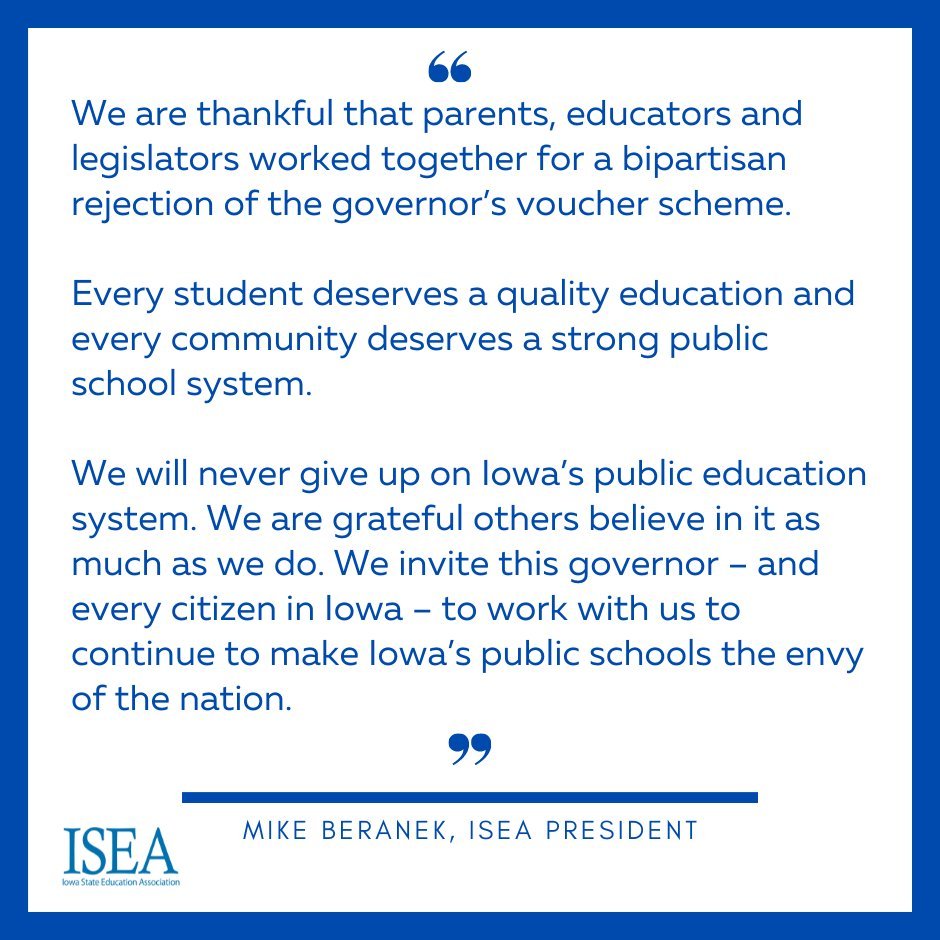 ISEA graphic on voucher defeat