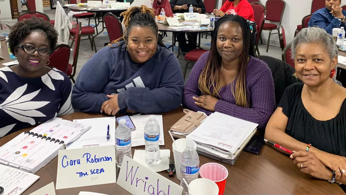 Members of RCEA pose at a leadership training