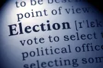 A portion of a dictionary entry for "election" appears. You can make out the words "vote to select," "political office," and "selecting some"