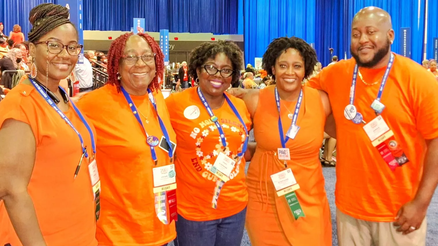 RCEA members pose for a picture at the 2023 NEA RA in Orlando, FL.