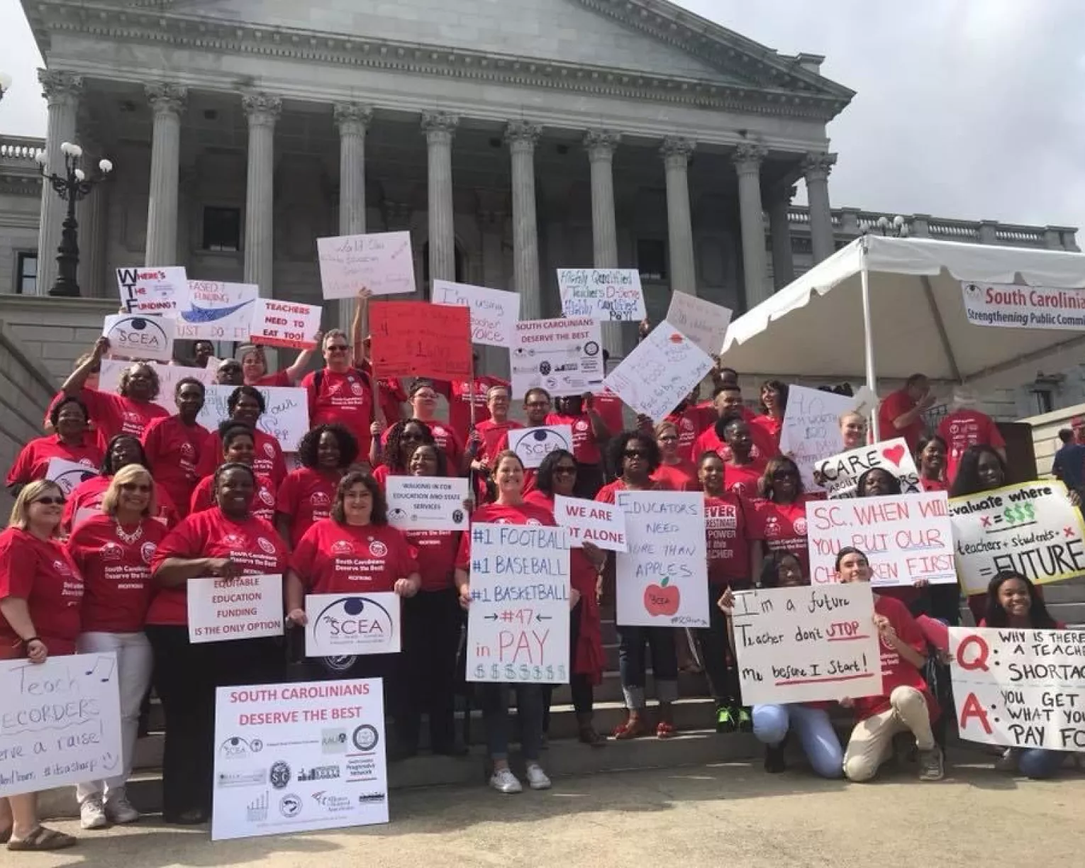 The SCEA members advocating for students at the statehouse
