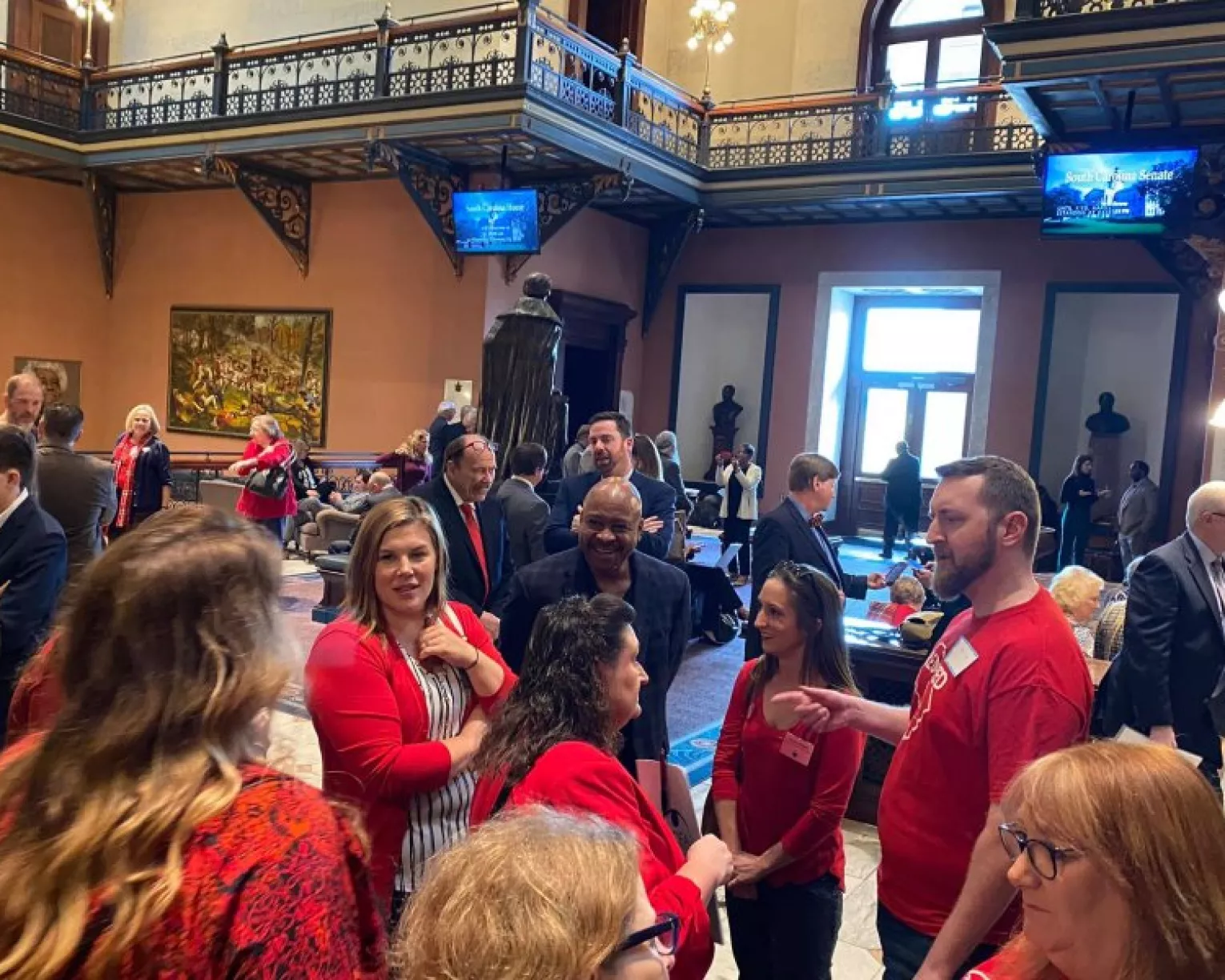 The SCEA members in the Statehouse