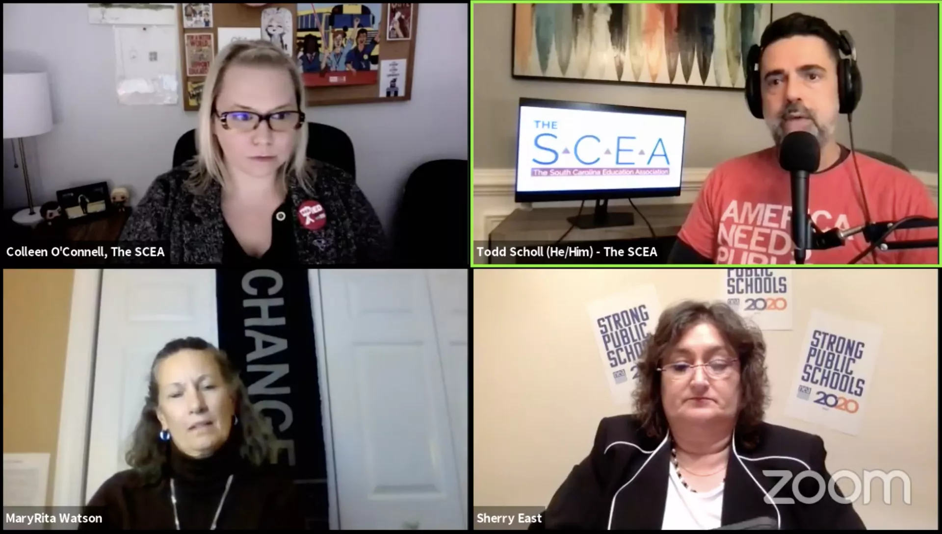 Panelists on The SCEA Legislative Agenda Townhall