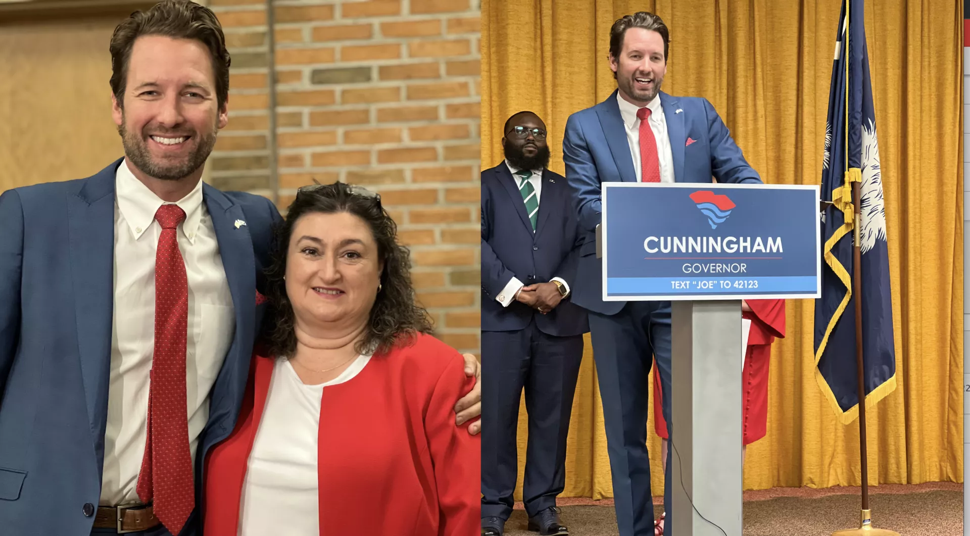 Joe Cunningham poses with Sherry East