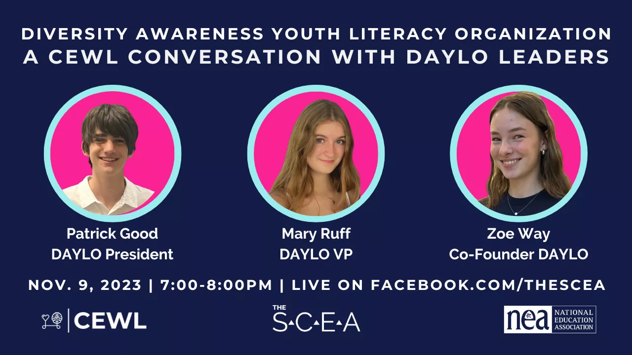 graphic showing DAYLO leaders and event time