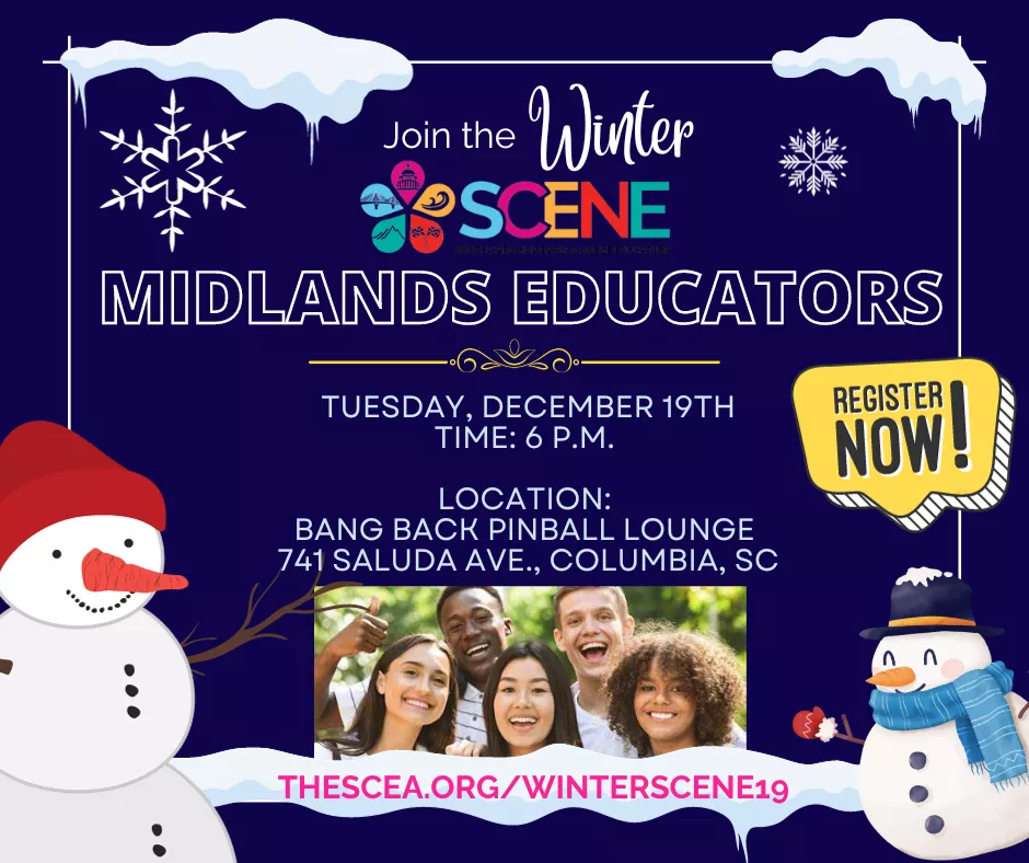 winter graphic with event information