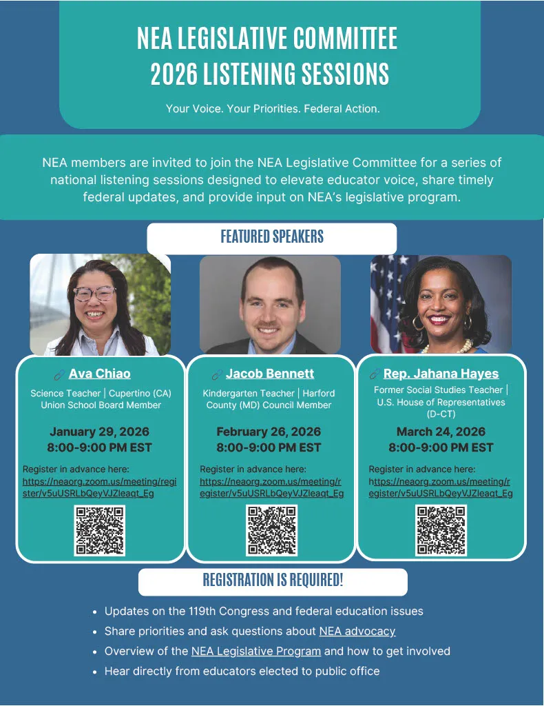 NEA Legislative Listening Sessions 2026