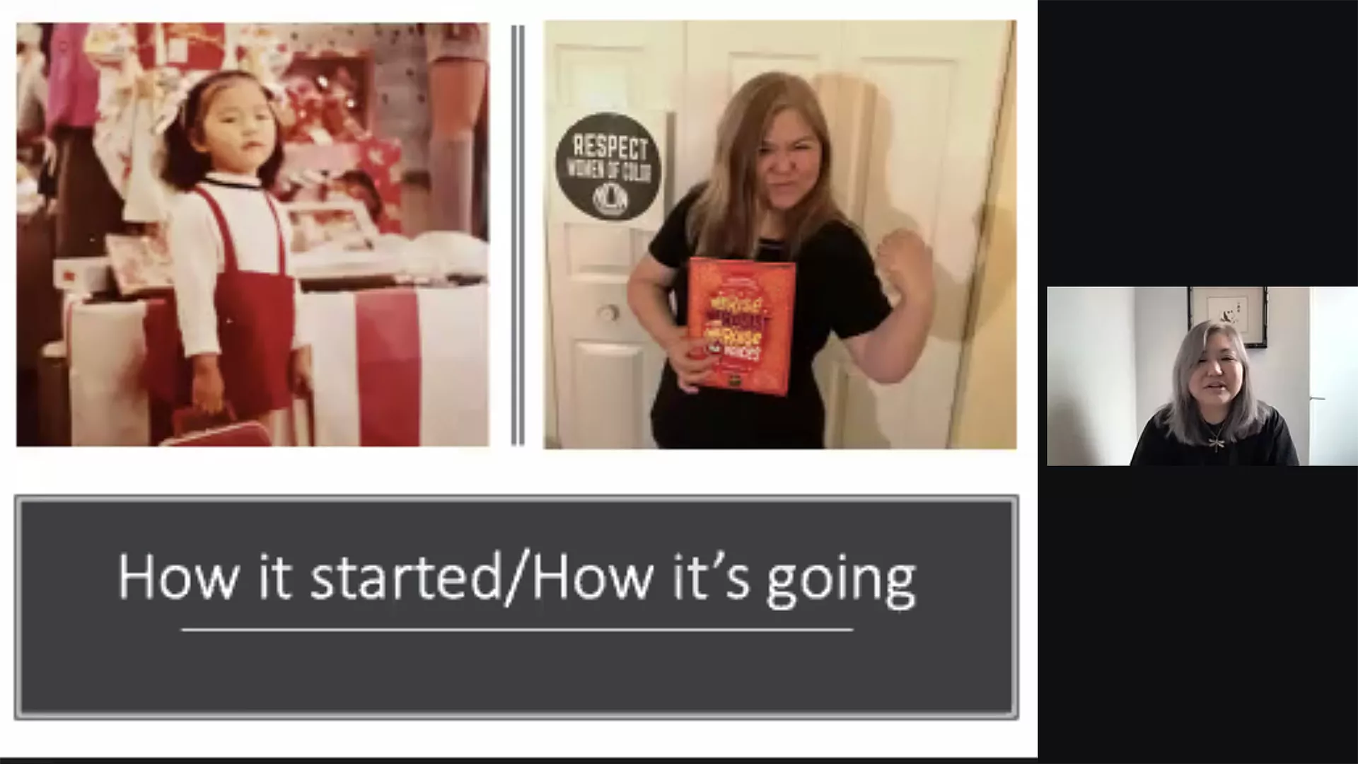 Screenshot of Ellen Oh's virtual author visit