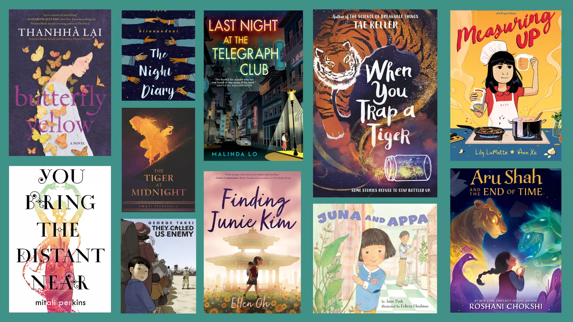 collage of book covers for Asian American Pacific Islander Heritage Month