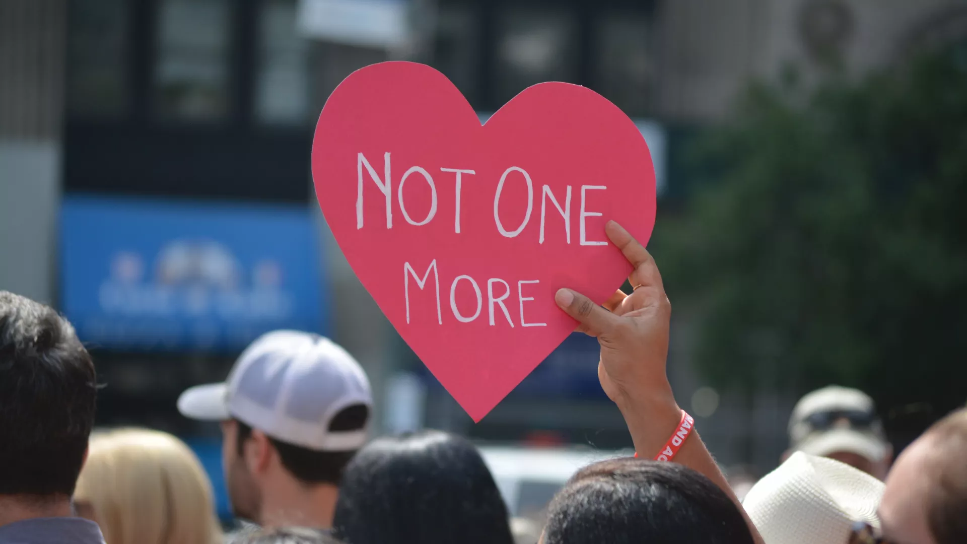 Not One More sign