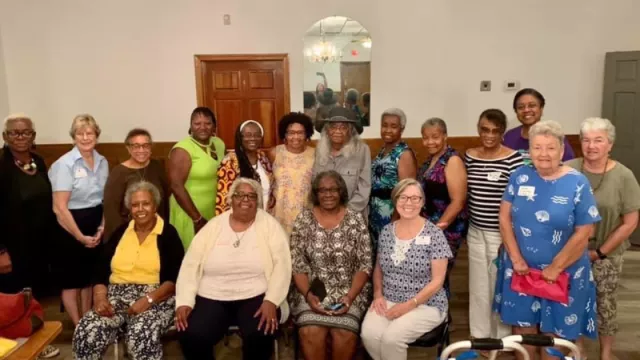 The SCEA-Retired members pose for a photo.