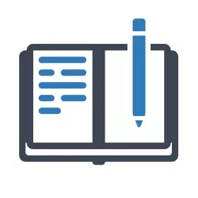 Notebook and pencil
