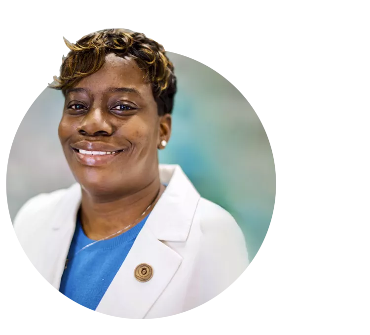 Portrait Elizabeth Humphrey, a school technologist