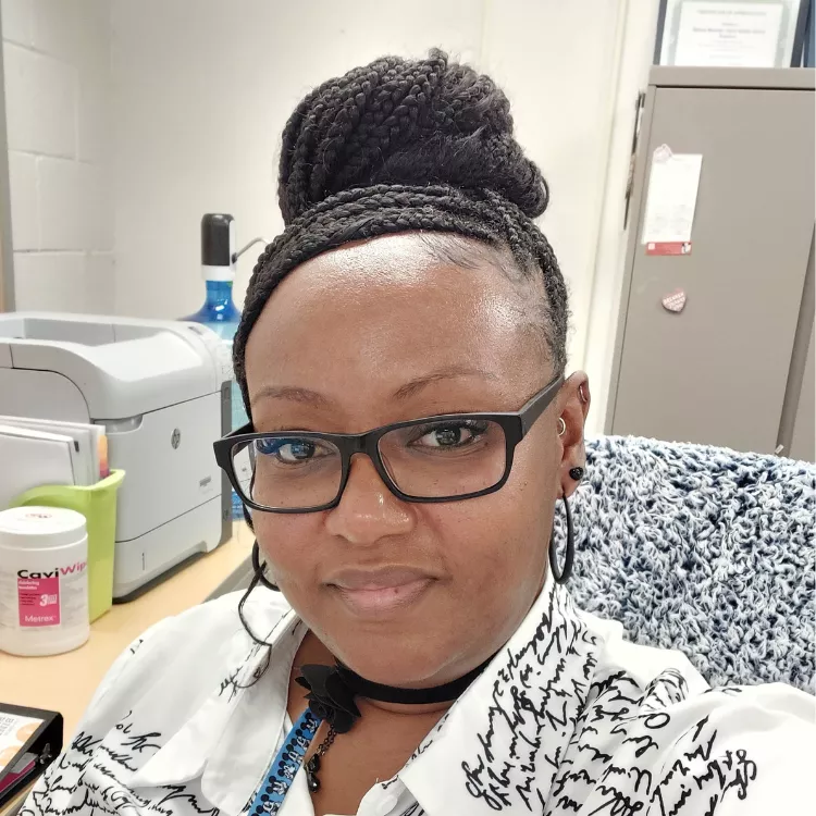 Sharon Missouri poses for a picture