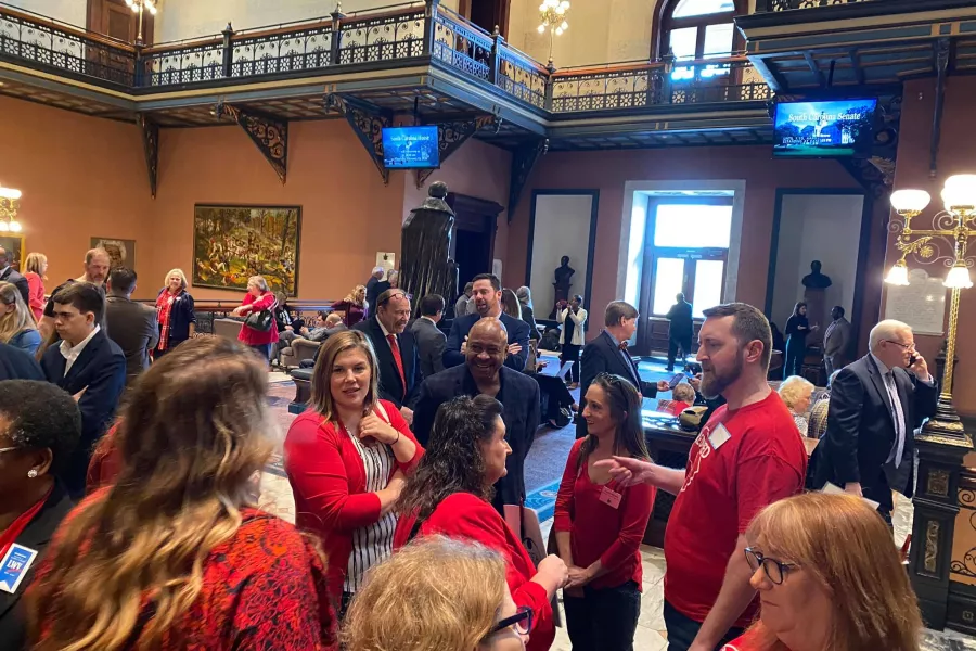 The SCEA members in the South Carolina Capitol